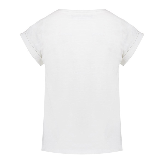 Geisha girls t-shirt see good met gouden print in de kleur off white