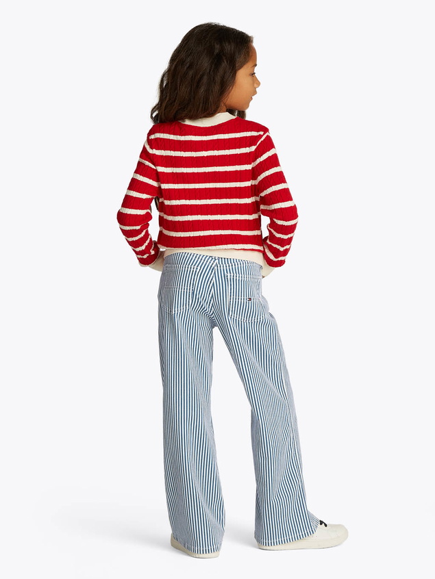 Tommy Hilfiger girls mabel stripe broek in de kleur blauw/wit