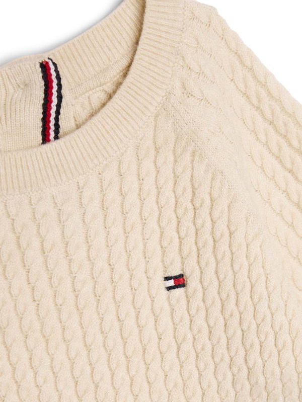 Tommy Hilfiger uni baby 3-delig knitted pakje in de kleur beige