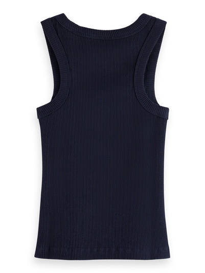 Scotch Soda girls rib hemd in de kleur navy donkerblauw