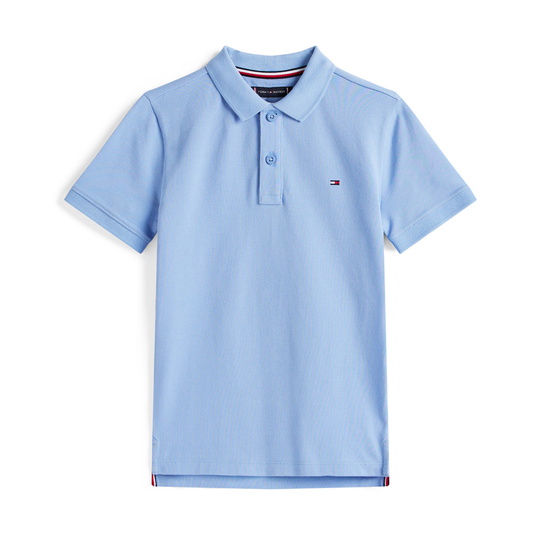 Tommy Hilfiger kids boys flag polo shirt in de kleur cloudy blue lichtblauw