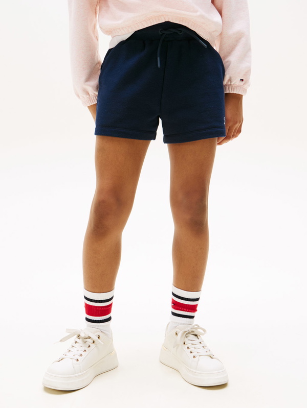 Tommy Hilfiger kids girls tommy script sweatshort korte broek in de kleur dark navy