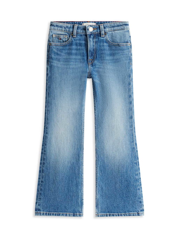 Tommy Hilfiger kids girls flare vintage denim jeans broek in de kleur jeansblauw