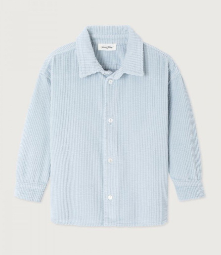 American vintage kids paddow dikke rib blouse in de kleur lichtblauw