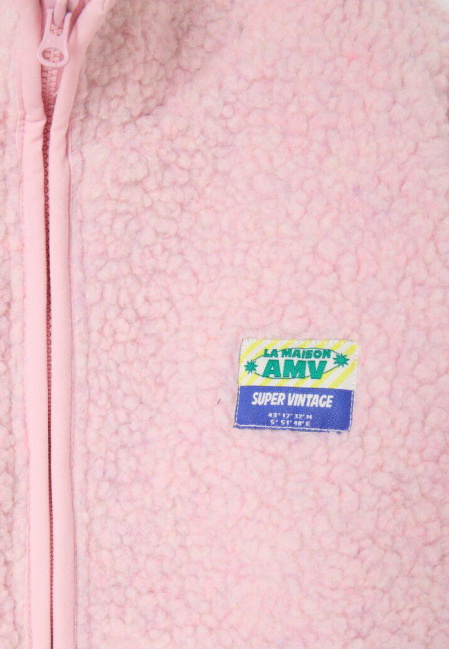 American vintage kids jacket hoktown teddy vest in de kleur roze