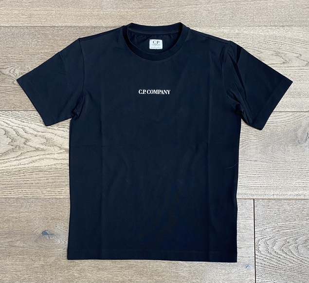 CP Company undersixteen boys t-shirt met letter logo in de kleur zwart