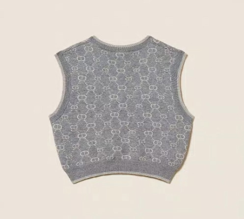 Twinset Milano girls v-hals spencer met all over logo print in de kleur grijs