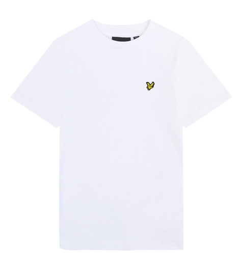 Lyle and Scott kids unisex plain t-shirt met mini logo in de kleur wit
