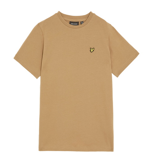 Lyle and Scott kids unisex plain t-shirt met mini logo in de kleur roestoranje