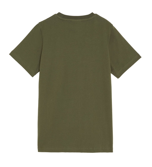 Lyle and Scott kids unisex plain t-shirt met mini logo in de kleur deep dephts donkergroen