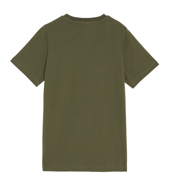 Lyle and Scott kids unisex plain t-shirt met mini logo in de kleur deep dephts donkergroen