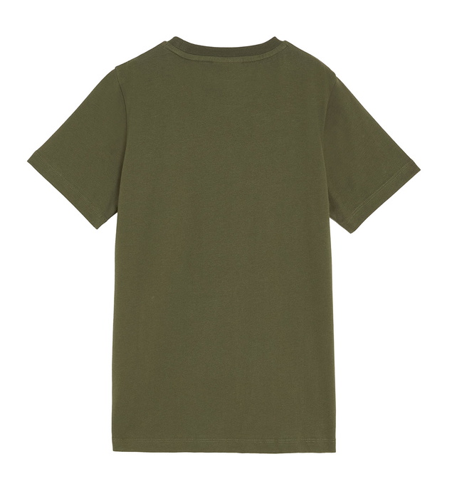 Lyle and Scott kids unisex plain t-shirt met mini logo in de kleur deep dephts donkergroen