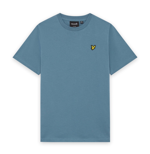 Lyle and Scott kids unisex plain t-shirt met mini logo in de kleur ocean sky blauw