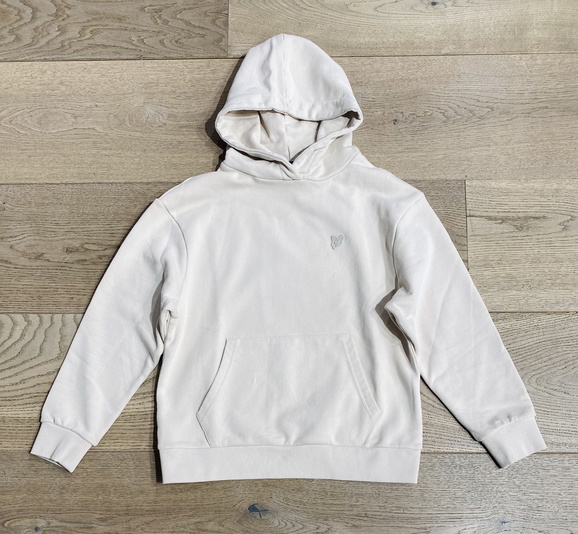 Lyle and Scott kids unisex hoodie sweater trui met mini logo in de kleur putty creme