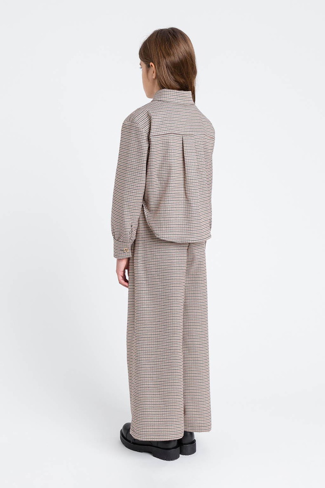 Twinset Milano girls geruit jasje in de kleur bruin/beige
