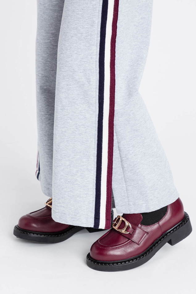Twinset Milano girls 2-delig pak van zachte sweatstof met bies in de kleur lichtgrijs