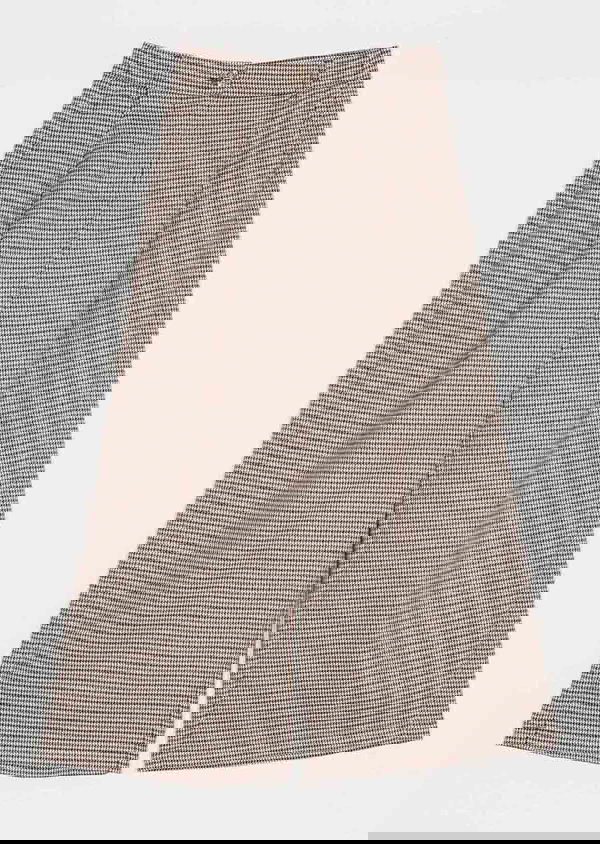 Twinset Milano girls wide fit geruite pantalon broek in de kleur bruin/beige