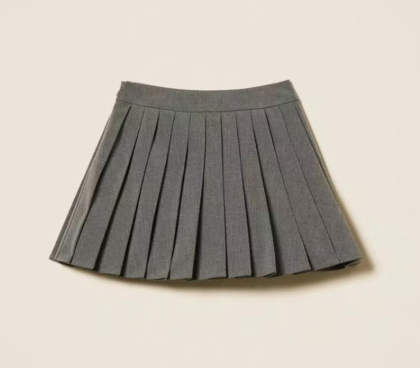 Twinset Milano girls plisee rok in de kleur grijs