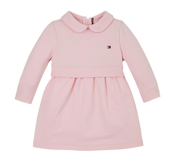 Tommy Hilfiger girls baby jurk in de kleur zachtroze