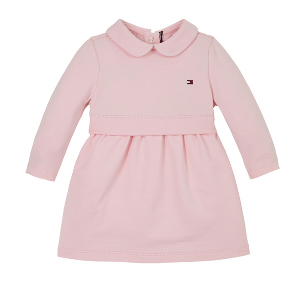 Tommy Hilfiger girls baby jurk in de kleur zachtroze