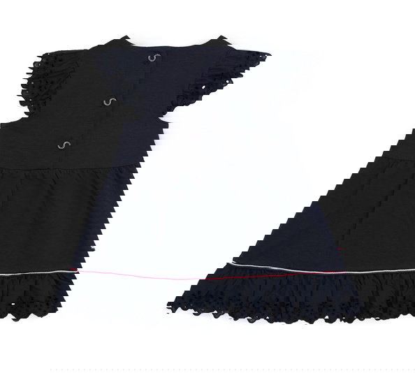 Tommy Hilfiger kids girls broderie anglaise dress jurk in de kleur dark navy donkerblauw