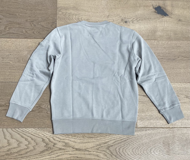 CP Company undersixteen boys crewneck sweater met lens in de kleur lichtgrijs