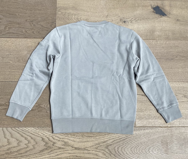 CP Company undersixteen boys crewneck sweater met lens in de kleur lichtgrijs