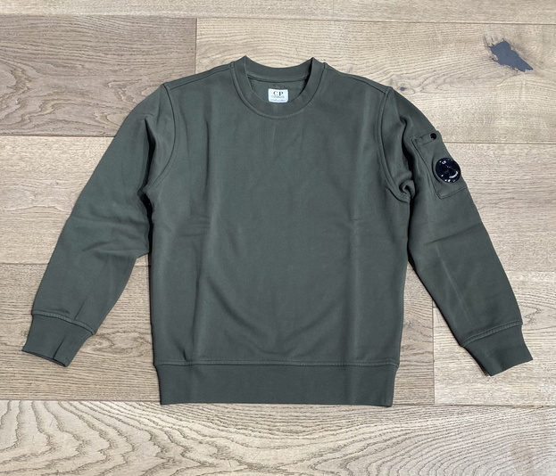 CP Company undersixteen boys crewneck sweater met lens in de kleur donkergroen