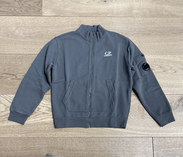 CP Company undersixteen boys zip through sweatvest met lens in de kleur grijs