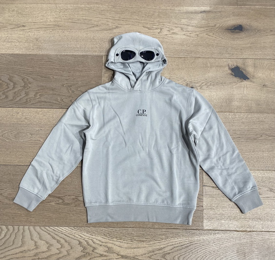 CP Company undersixteen boys hooded sweater trui goggle in de kleur lichtgrijs