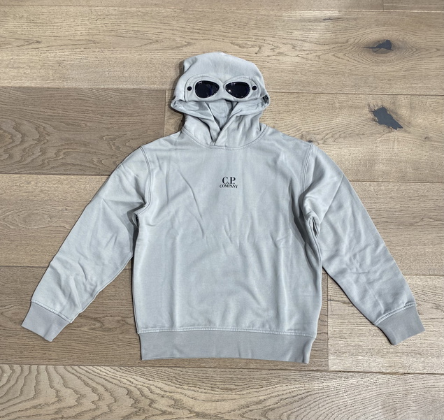 CP Company undersixteen boys hooded sweater trui goggle in de kleur lichtgrijs