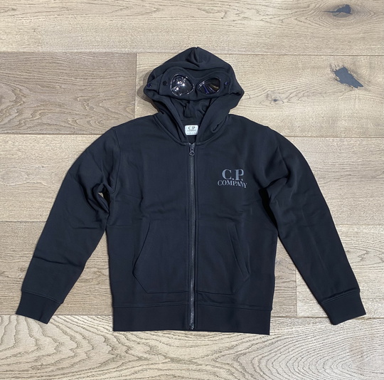 CP Company undersixteen boys hooded goggle sweatvest in de kleur zwart