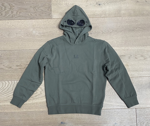 CP Company undersixteen boys hooded goggle sweater trui in de kleur donkergroen