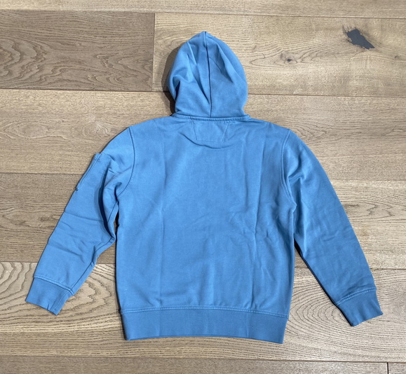 CP Company undersixteen boys hoodie sweater trui met lens in de kleur helder blauw