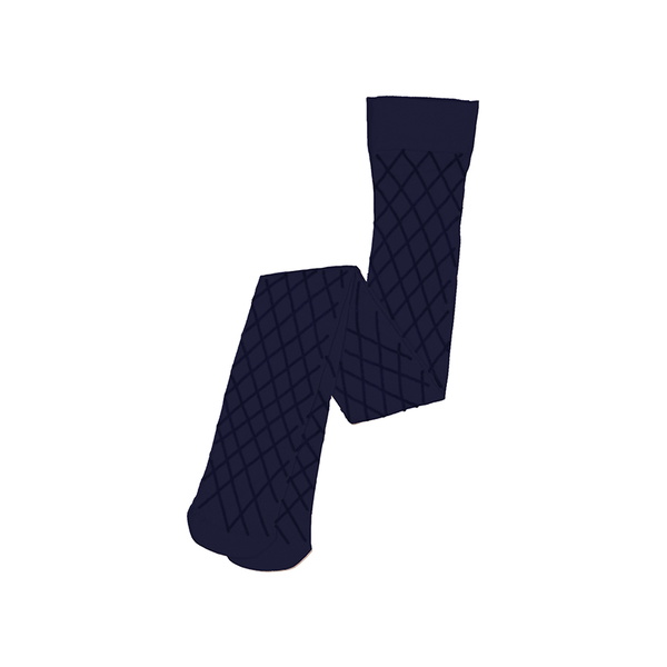 Abel & Lula girls bewerkte ruit patroon panty in de kleur dark navy