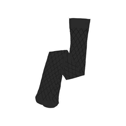 Abel & Lula girls bewerkte ruit patroon panty in de kleur zwart