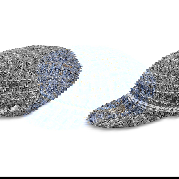 Abel & Lula girls tweed glitter cap pet in de kleur blauw